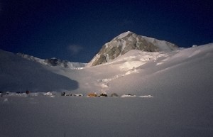 Camp 11000 is situated below the West Buttress.