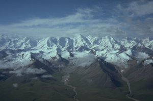 Die Gletscher des Tien Shan kommen in Sicht