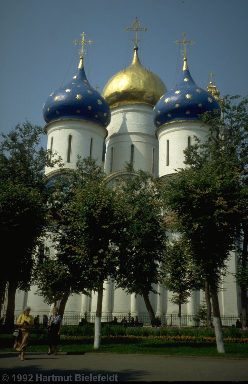 Zurück bei Moskau: Kloster Zagorsk.
