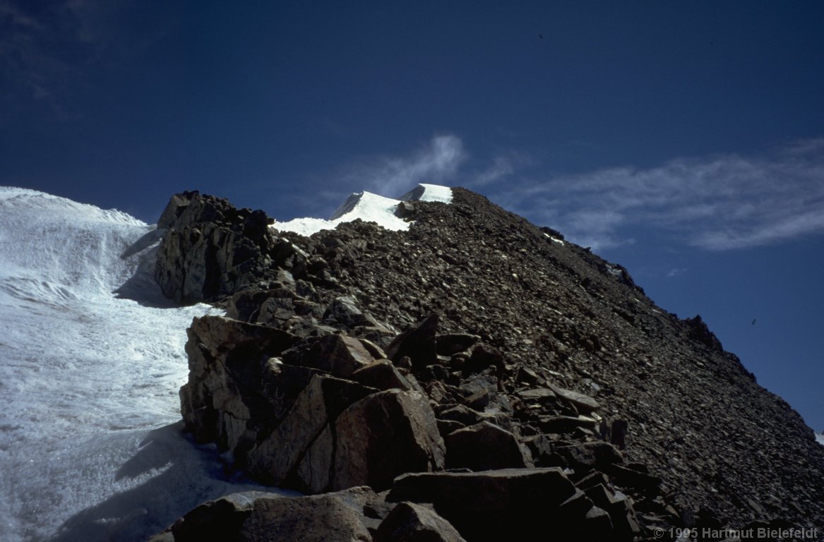 The summit ridge of the 