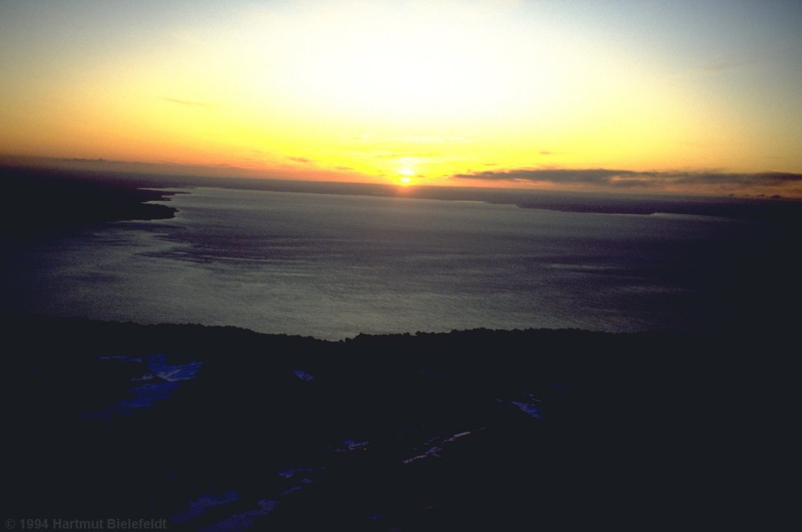 sunset above Lago Llanquihue