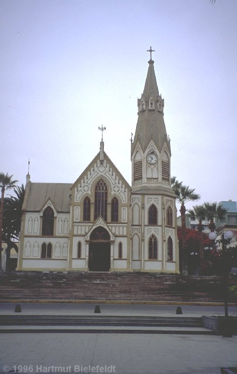 This church in Arica was constructed by Gustave Eiffel (of the Eiffel Tower).