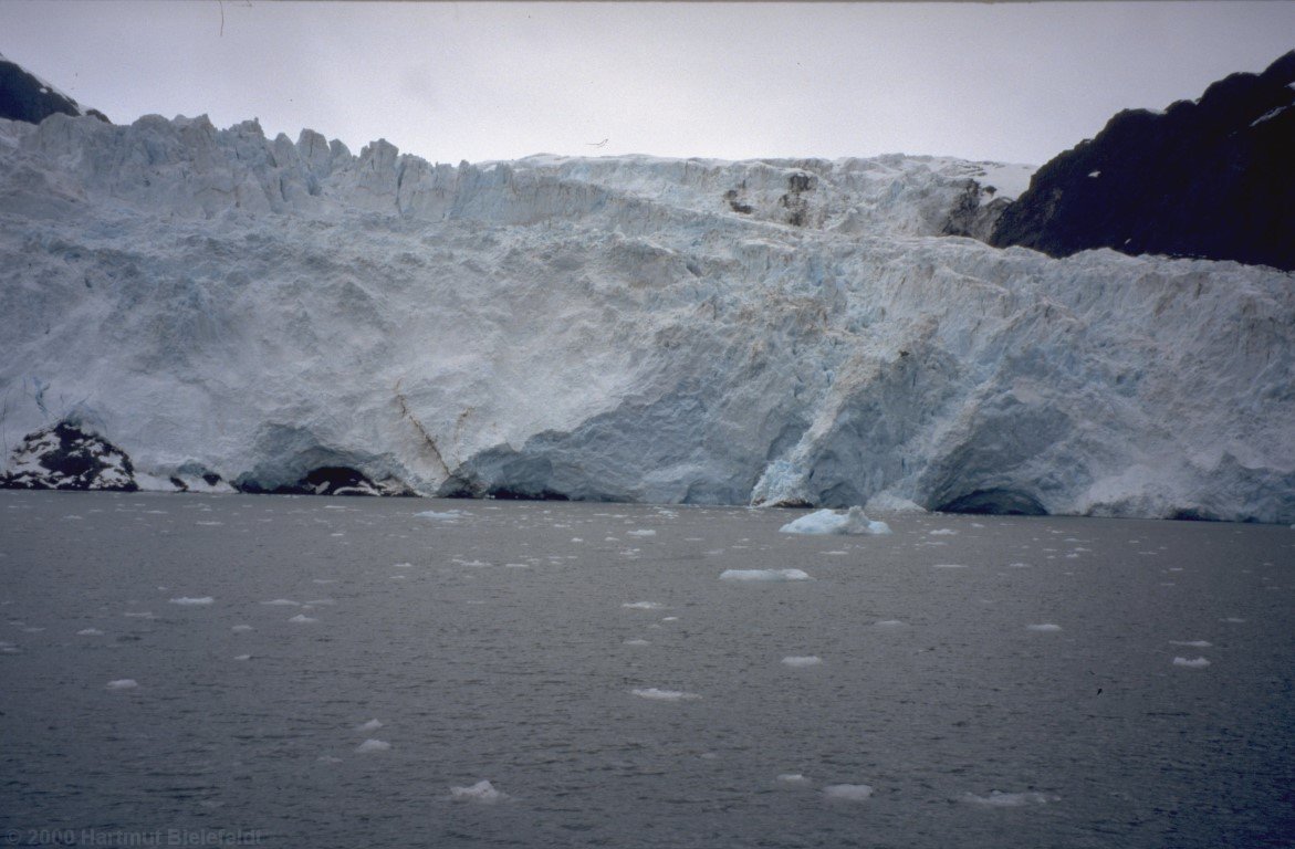 Viele Gletscher in der Gegend kalben ins Meer.