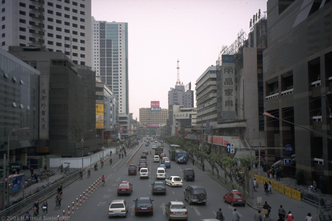 Chengdu presents itself as a modern chinese city