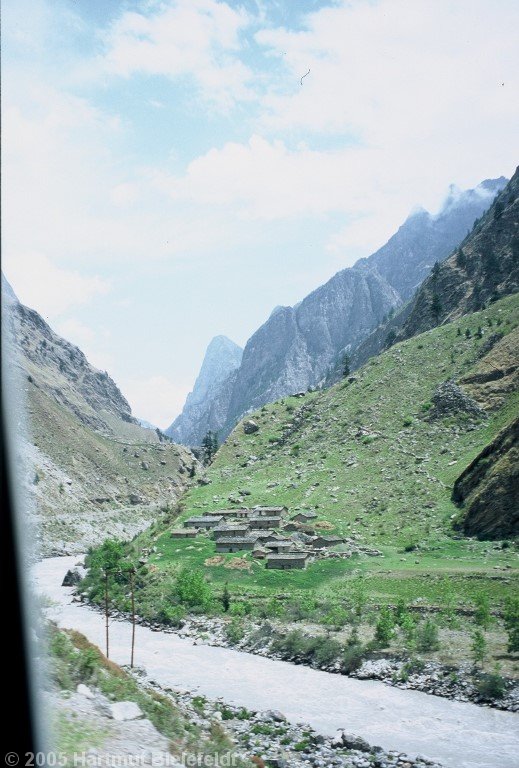The valley has only small villages in steep environment