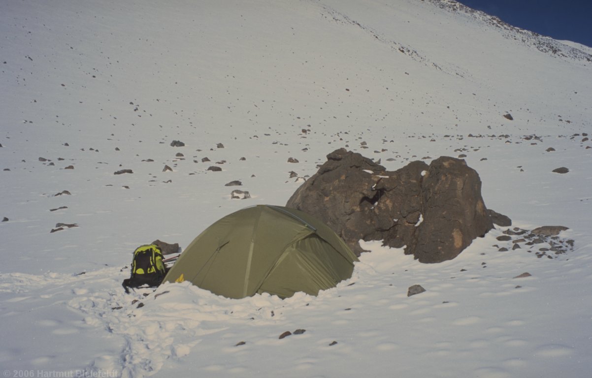 camp 2 after two days of bad weather