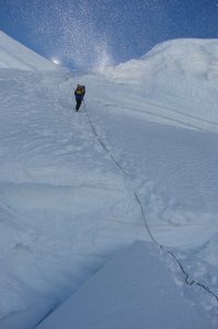 rappelling at the northwest ridge
