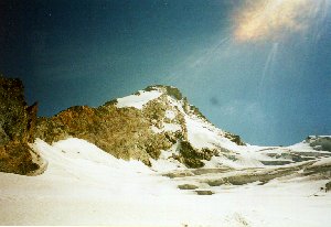 The summit seen from 3300 m