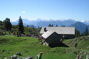 Kohleralm, Blick auf Watzmann und Hochkalter