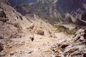 Abstieg ins Wimbachgries - noch 1300 Höhenmeter bis dorthin