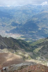 Aosta, 3000 m unter uns