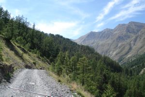 Blick zurück (der Pass ist knapp noch zu sehen)