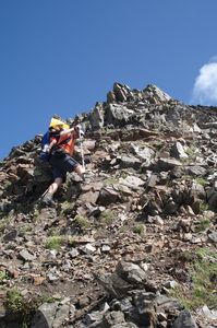 Schlüsselstelle an der Grafspitze