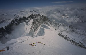 The southwest ridge with Lhotse behind