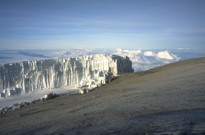 Der Kersten Glacier, kurz vorm Uhuru Peak