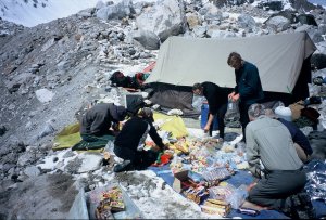 in base camp, 4700 m