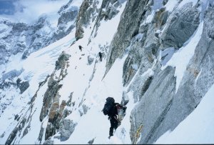 In the steep traverse