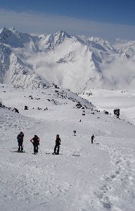 Auf dem Weg zu den Tonnen