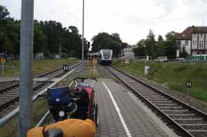 Von Ückeritz geht´s mit dem Zug zurück