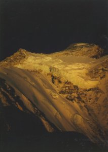 Abendliche Gipfel-Aussicht von Lager 1