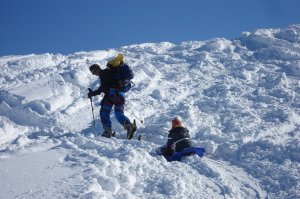 Februar 2013: Pfänder als Skitour mit Schlitten