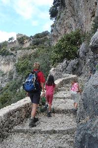 Oben fhren sogar Treppen auf den Berg