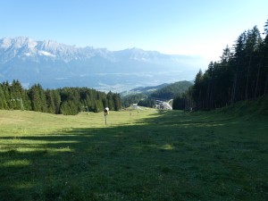 Erster Teil entlang der Skipiste