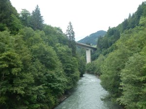 erster Blick auf die Salzach