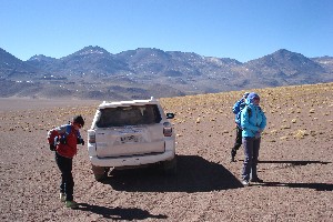 Starting the hike at 4550 m