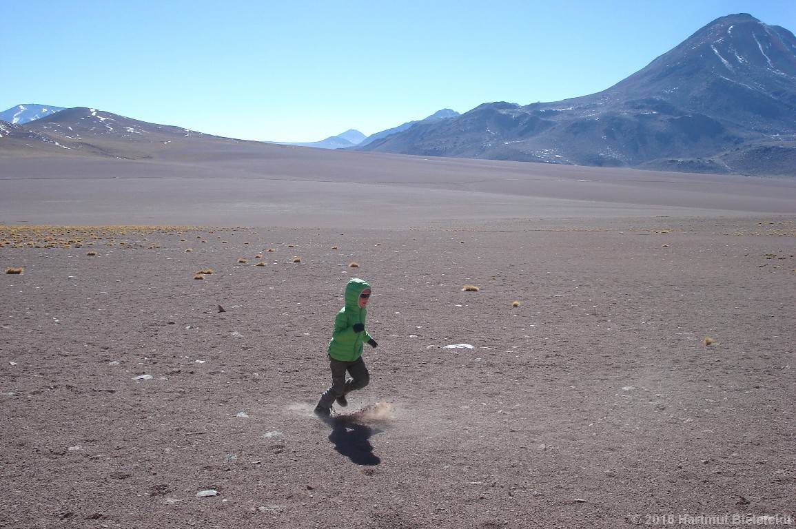 Nina can even run at this altitude