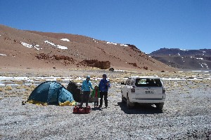 Base camp at Acamarachi (Pili), 4575 m