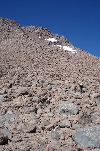 Further up, the terrain steepens