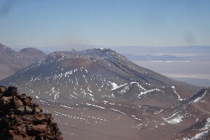 Láscar is incessantly producing gas clouds