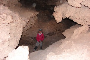 The hike through the caon is narrow and dark