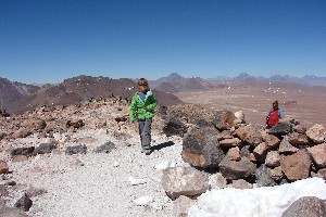 Ninas arrival on the summit