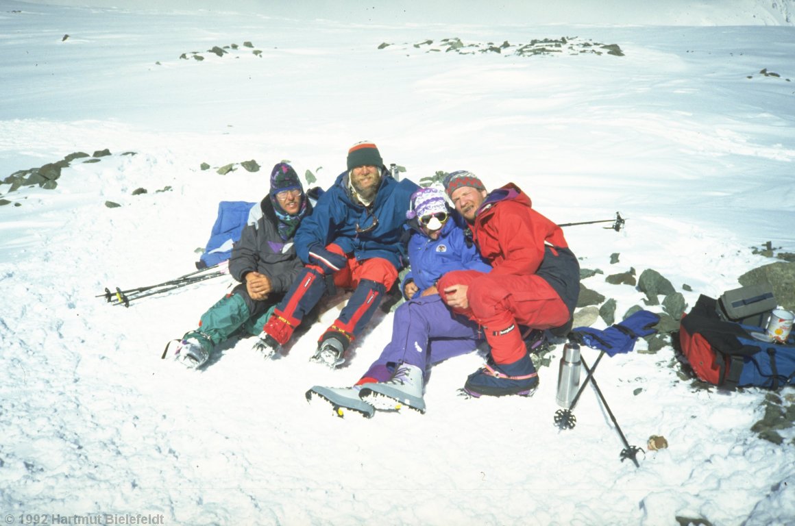 On the summit of Peak Lenin (7134 m)