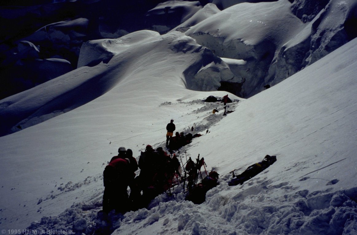 at the snow caves