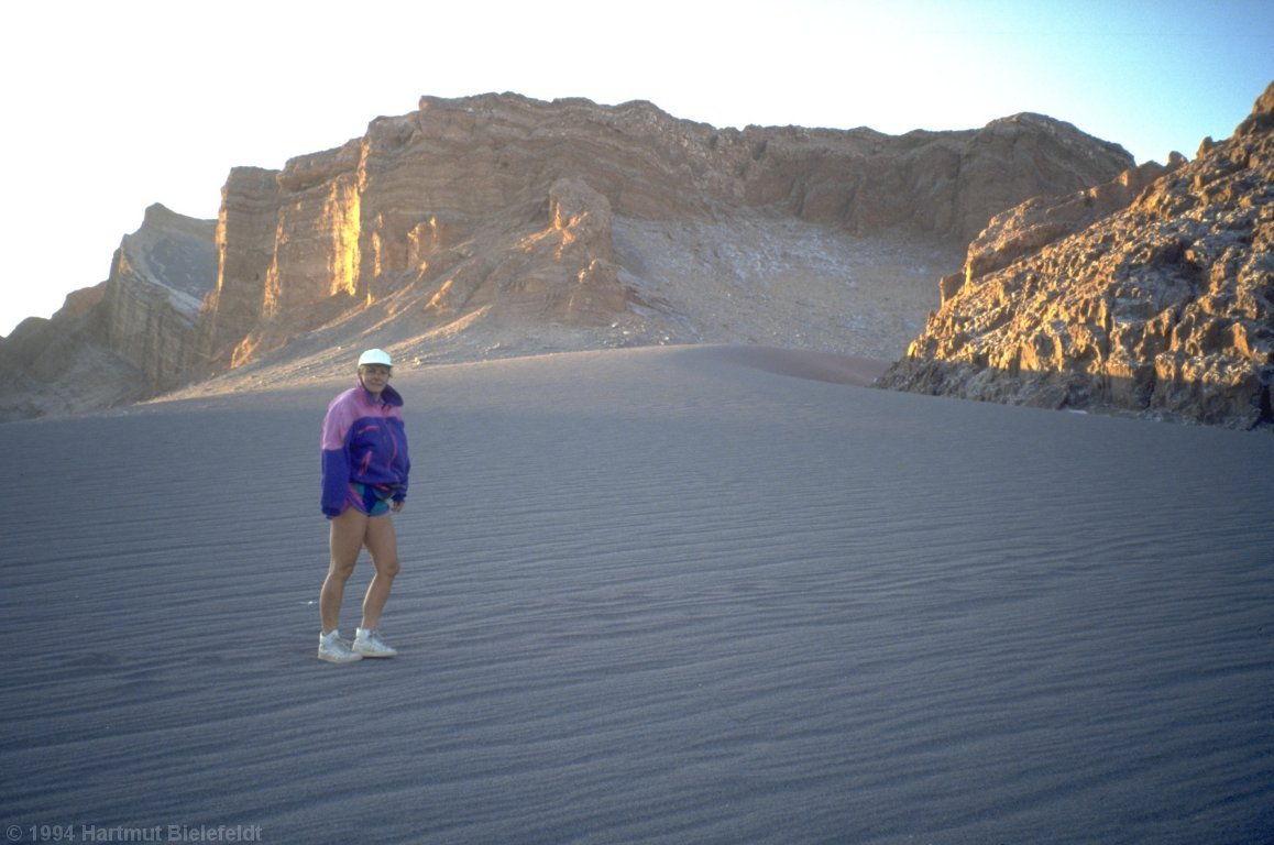 The sand is unexpectedly firm