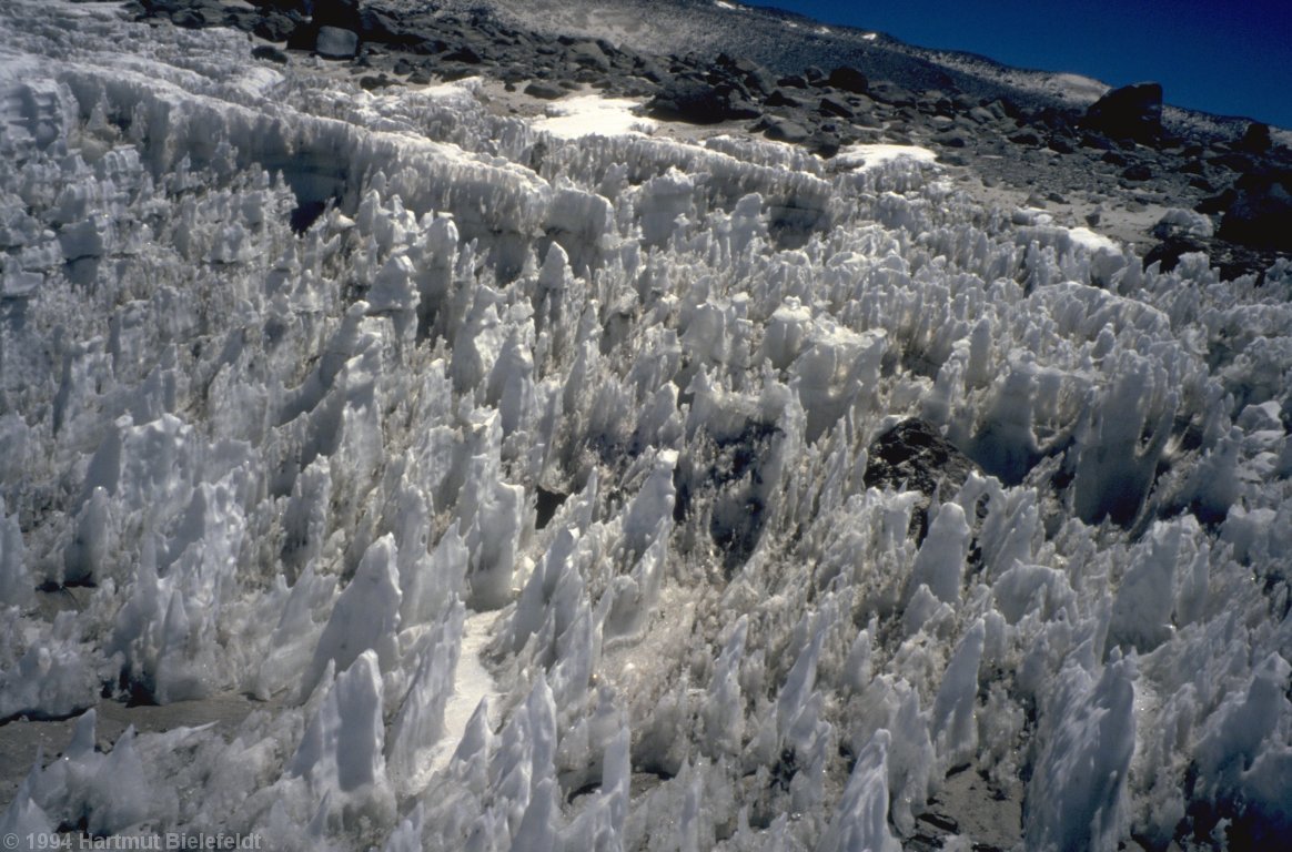 Büßerschneefelder oberhalb der ersten Hütte.