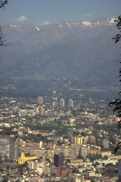 Santiago, vom Cerro Santa Lucia aus