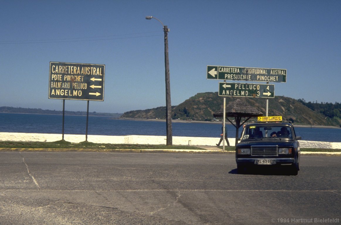 Beginn der Carretera Austral, die den 