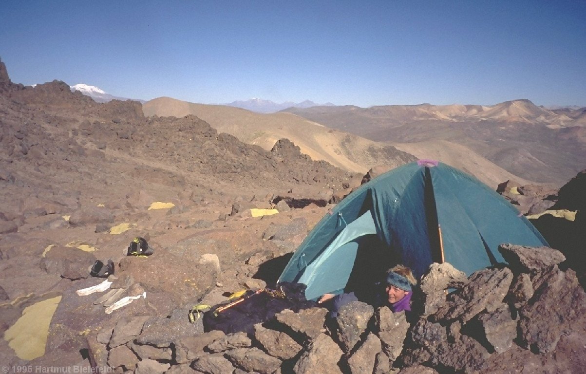 camp at 4740 m.