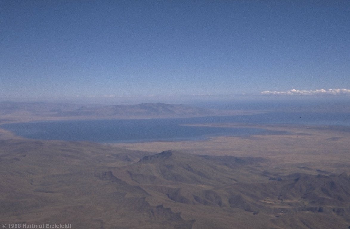 Flight back home: a last view to Lake Titikaka.