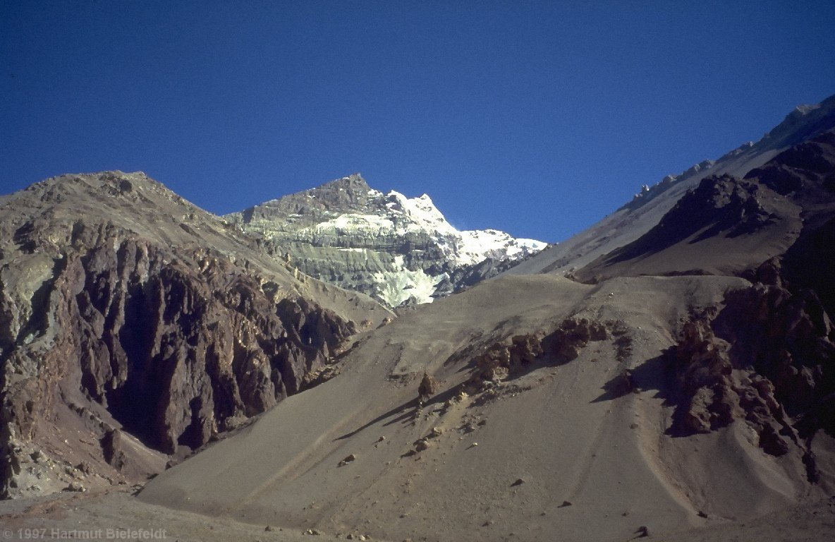 Pico Piramide and the two Aconcagua summits