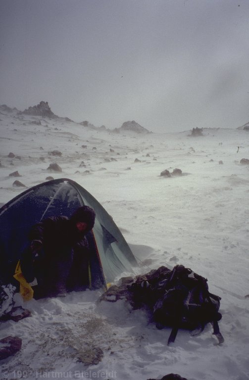 As a good tent should do, it survived the storm well.