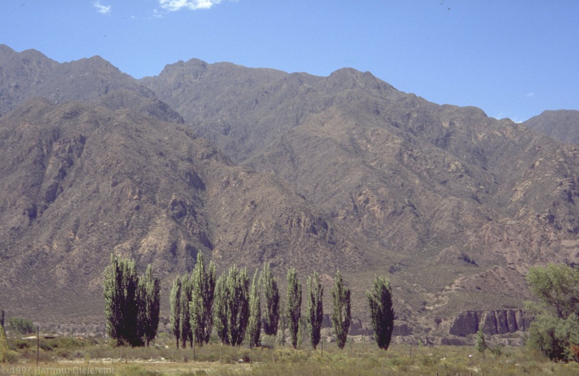 Potrerillos, hier müssen wir nur noch auf den Bus warten.