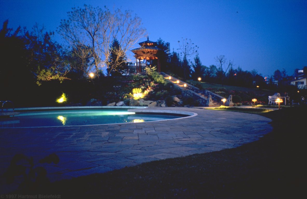 Der Hotelgarten des 