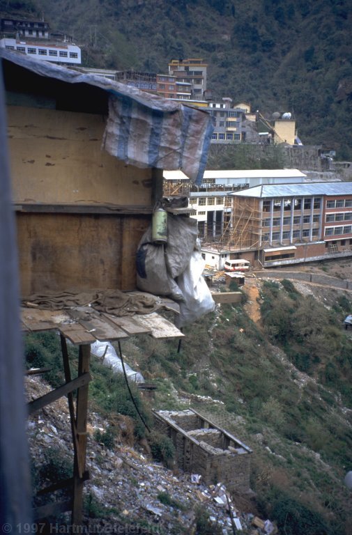 Zhangmu, the Tibetan border village. This is the 
