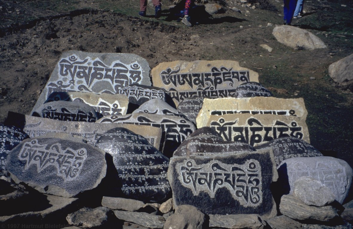 mani stones near Nyalam