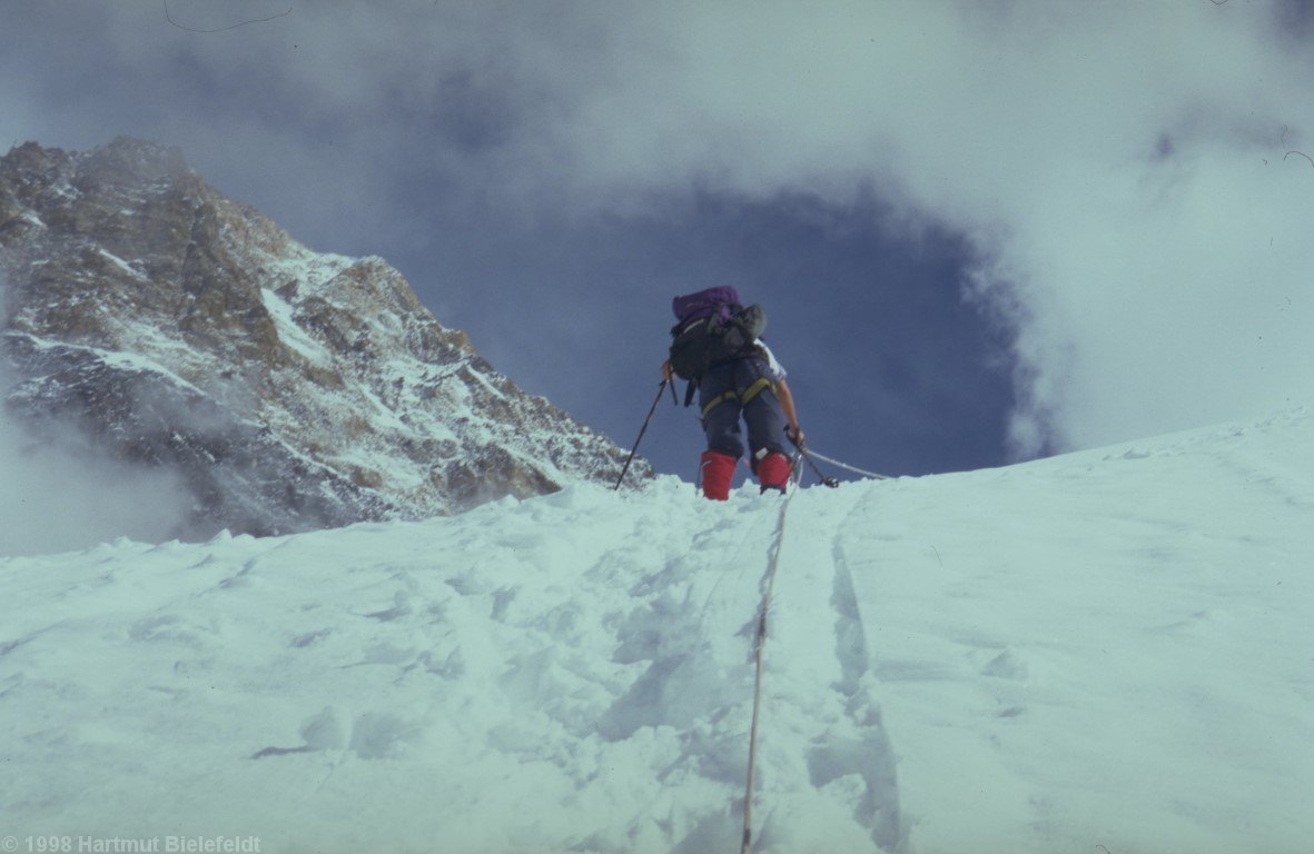 Again we climb to camp 1, this time we go for a first summit attempt.